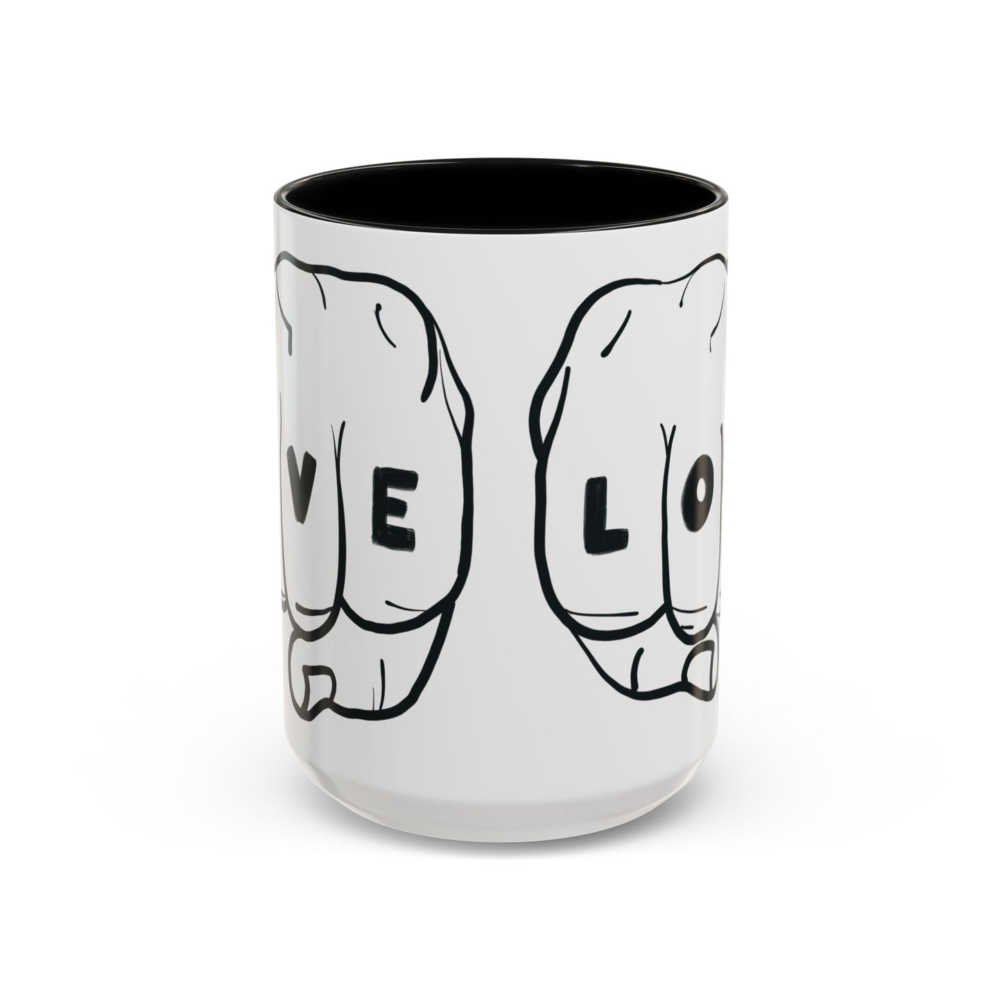 Live Loud Knuckle Tats Tattooed Fists Loudest Accent Mug