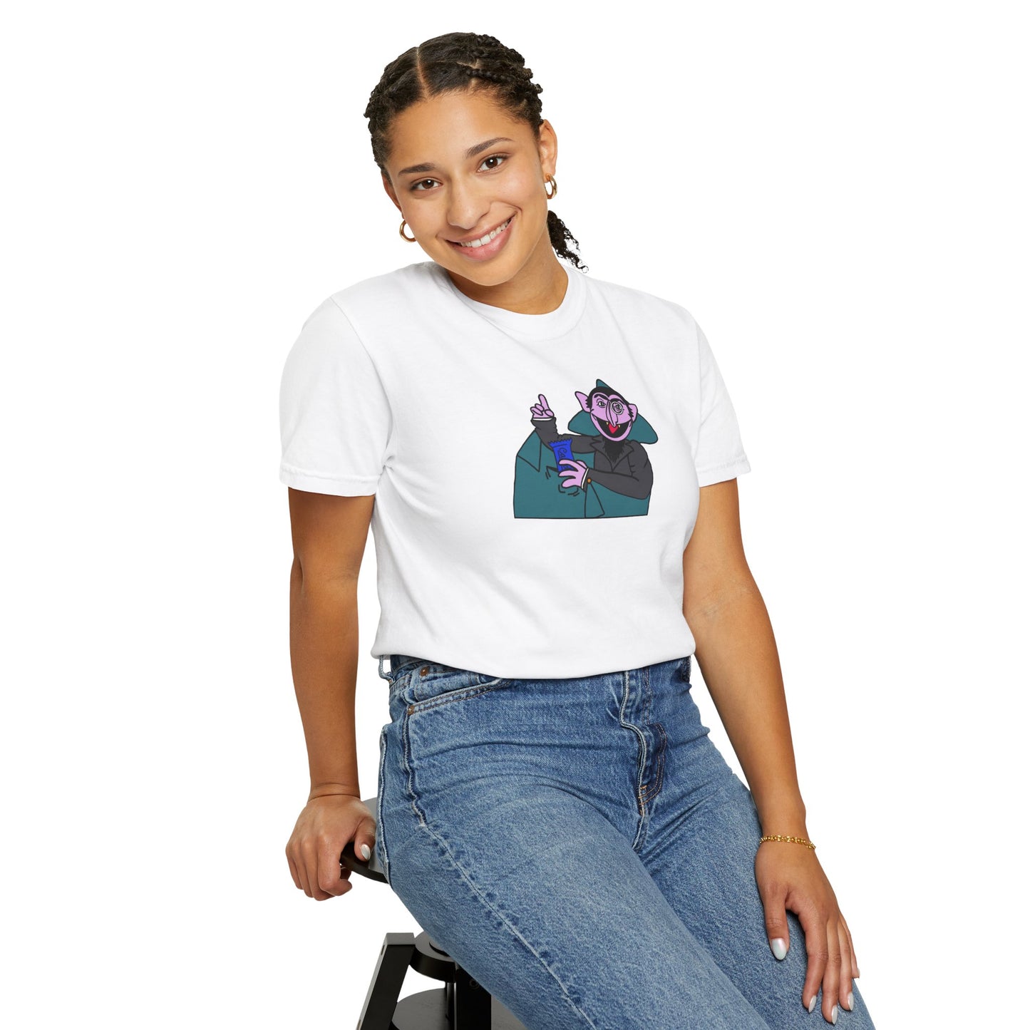 The Count Stealing Candy Tee - Sesame Street The Count Parody Shirt