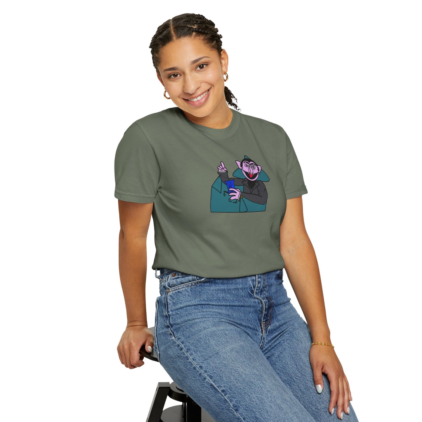 The Count Stealing Candy Tee - Sesame Street The Count Parody Shirt