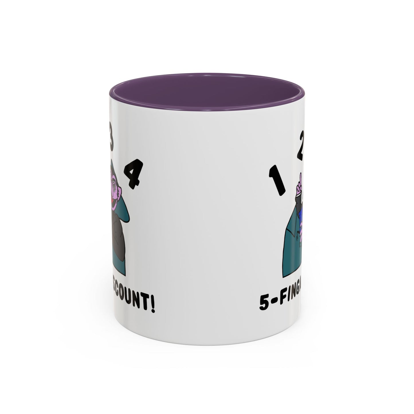 Five Finger Discount Accent Coffee Mug - Sesame Street The Count Parody Coffee Mug