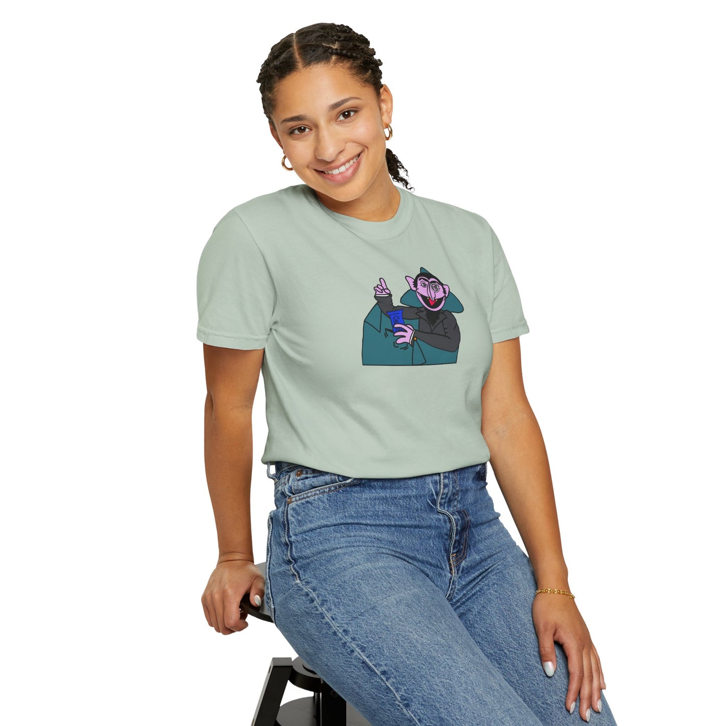 The Count Stealing Candy Tee - Sesame Street The Count Parody Shirt