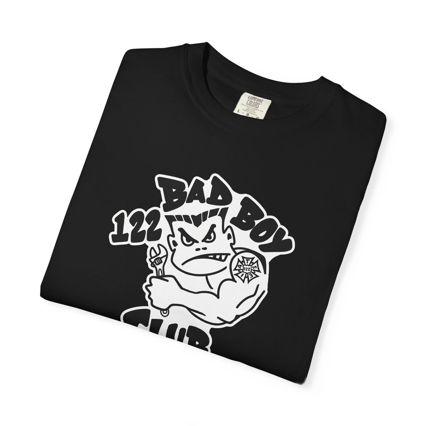IATSE 122 Bad Boy Club T-Shirt Front Design - San Diego IATSE Local 122 Bad Boy Club Shirt - Bad Boy Club Parody Tee