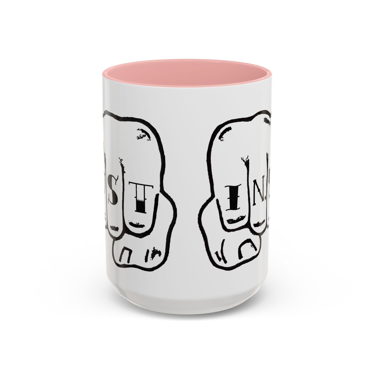 Austin Knuckle Tats Tattooed Fists Accent Mug Giant Fists Edition