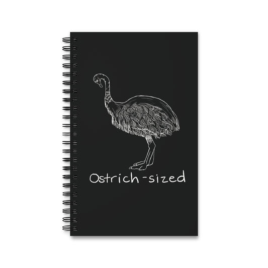 Ostrich-Sized Spiral Notebook in Black