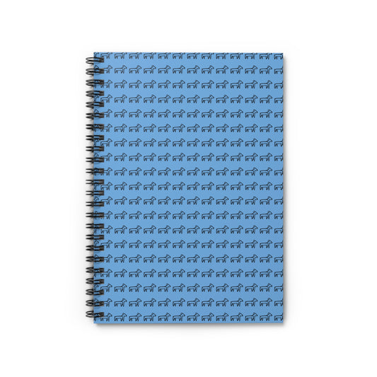 Blue Dogs Pattern Spiral Notebook
