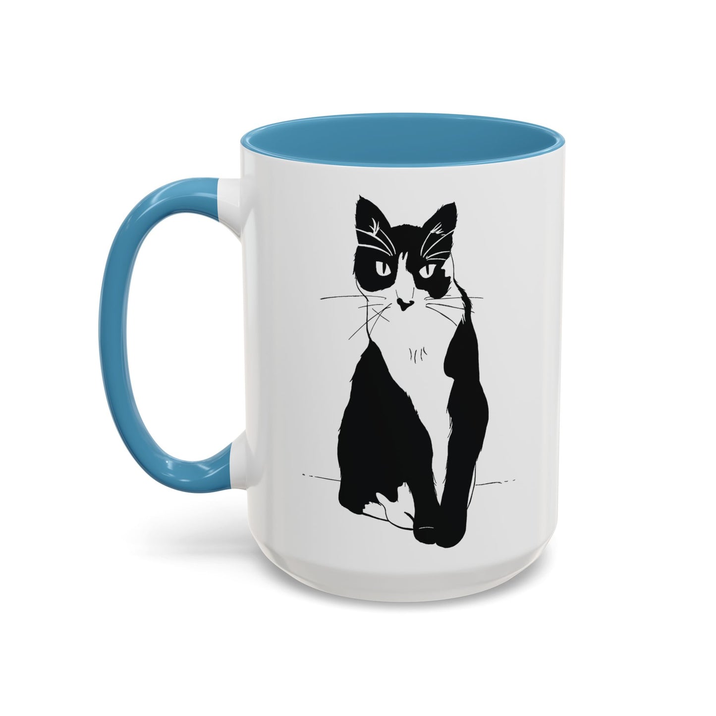 Cat Mug (Transparent Style Cat) - Two Cats Accent Edition Cat Mug