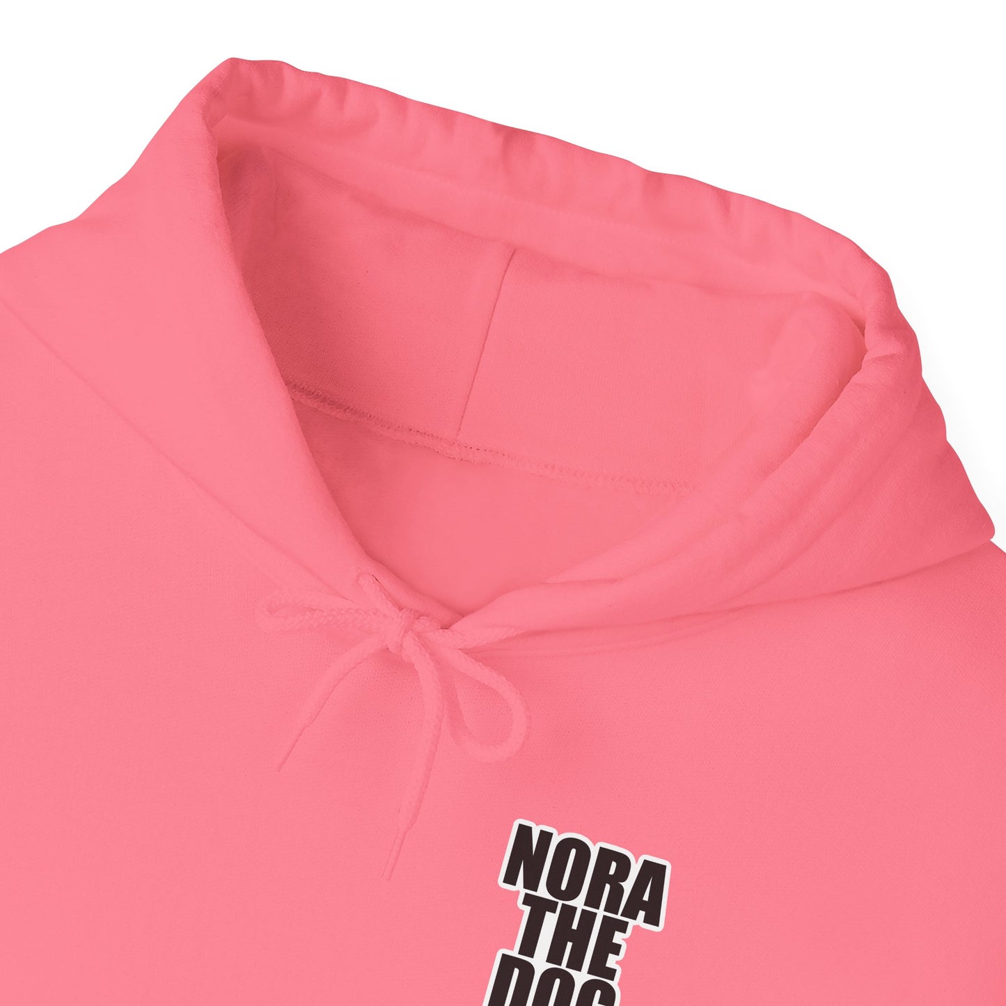 Nora the Dog Heart Hoodie Back Design (Sticker Style Nora) - Nora Hooded Sweatshirt