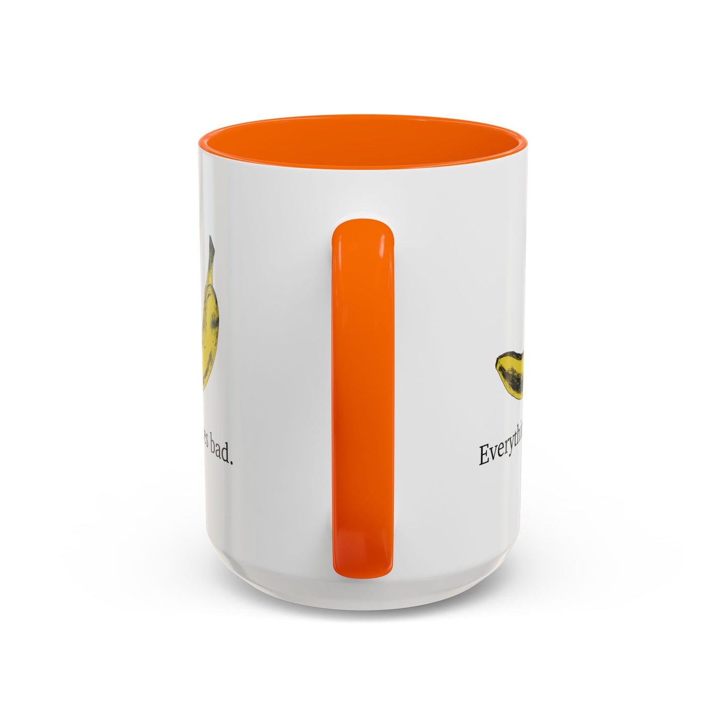 Everything Goes Bad Yellow Banana Accent Mug