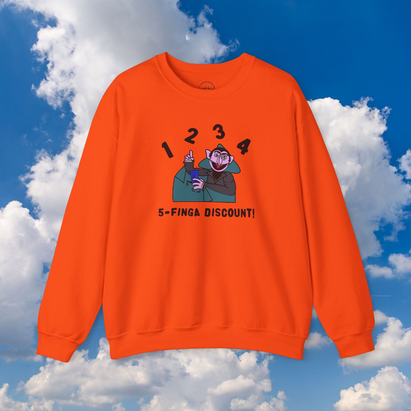 Five Finger Discount Sweatshirt - Sesame Street The Count Parody Sweatshirt