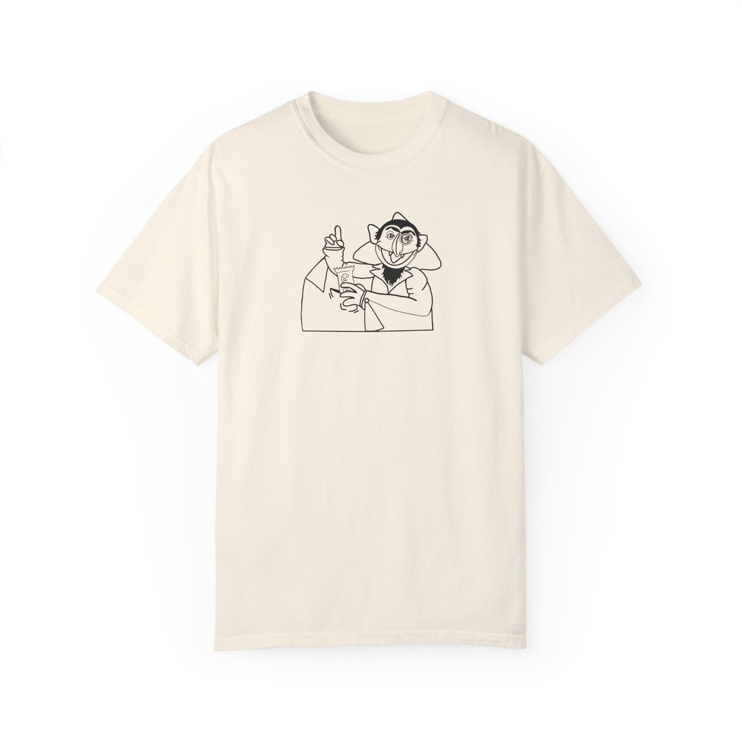 The Count Stealing Candy Outline Tee - Sesame Street The Count Parody Tee
