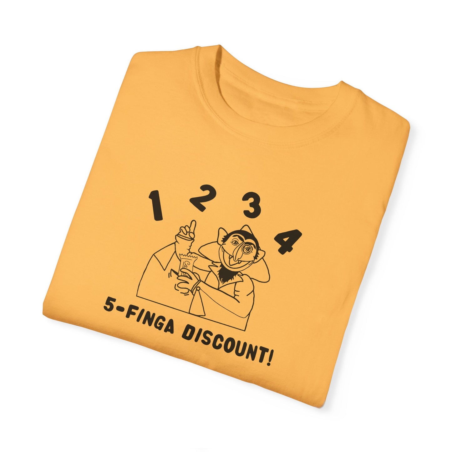 Five Finger Discount Outline Tee - Sesame Street The Count Parody Shirt