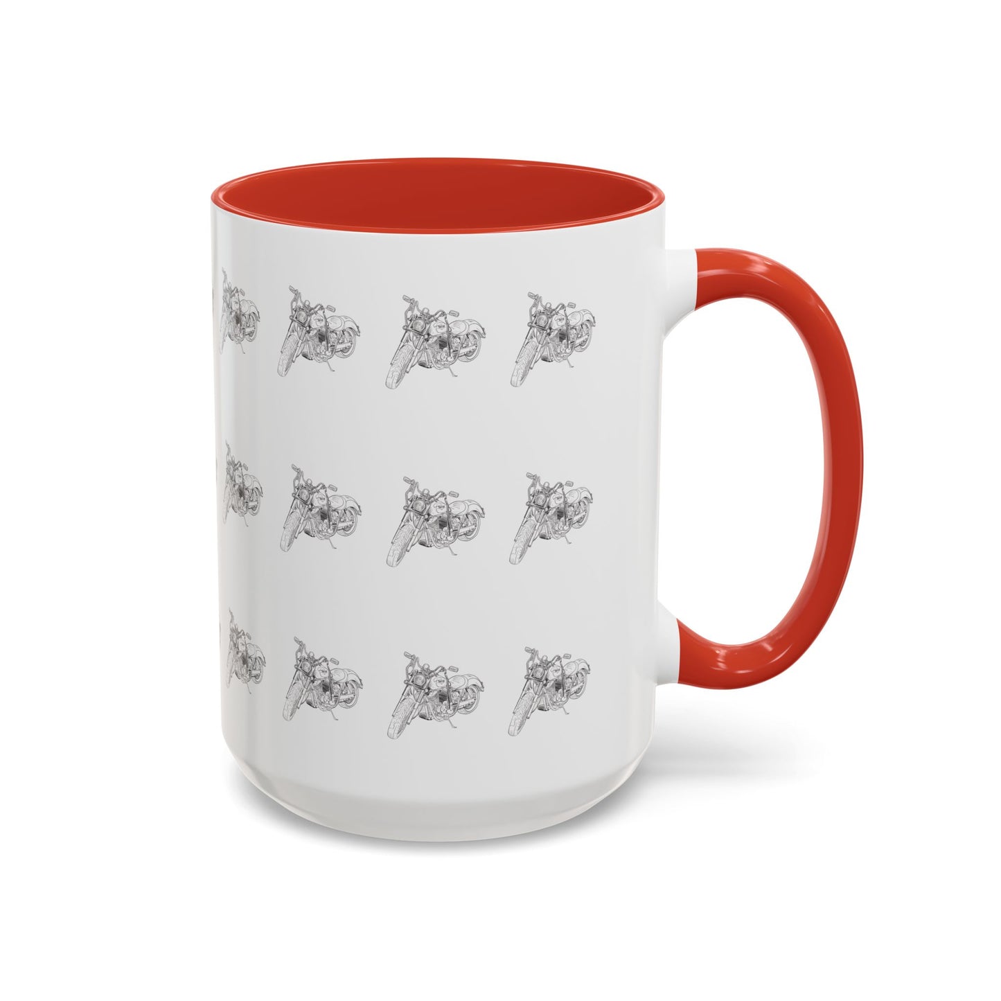 Motorcycle Pattern Coffee Mug - Harley Drawing Mug