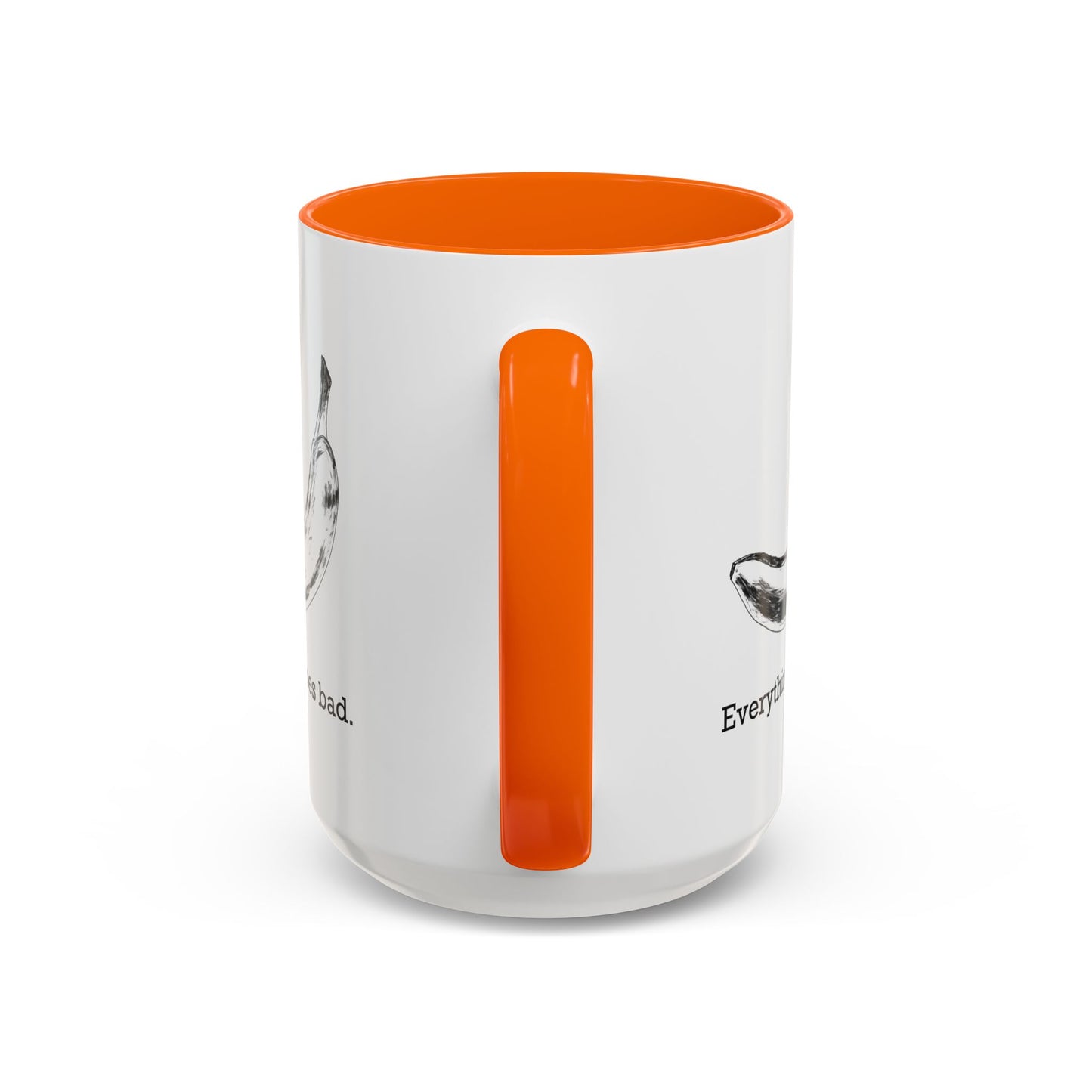 Everything Goes Bad Rotting Banana B&W Accent Mug