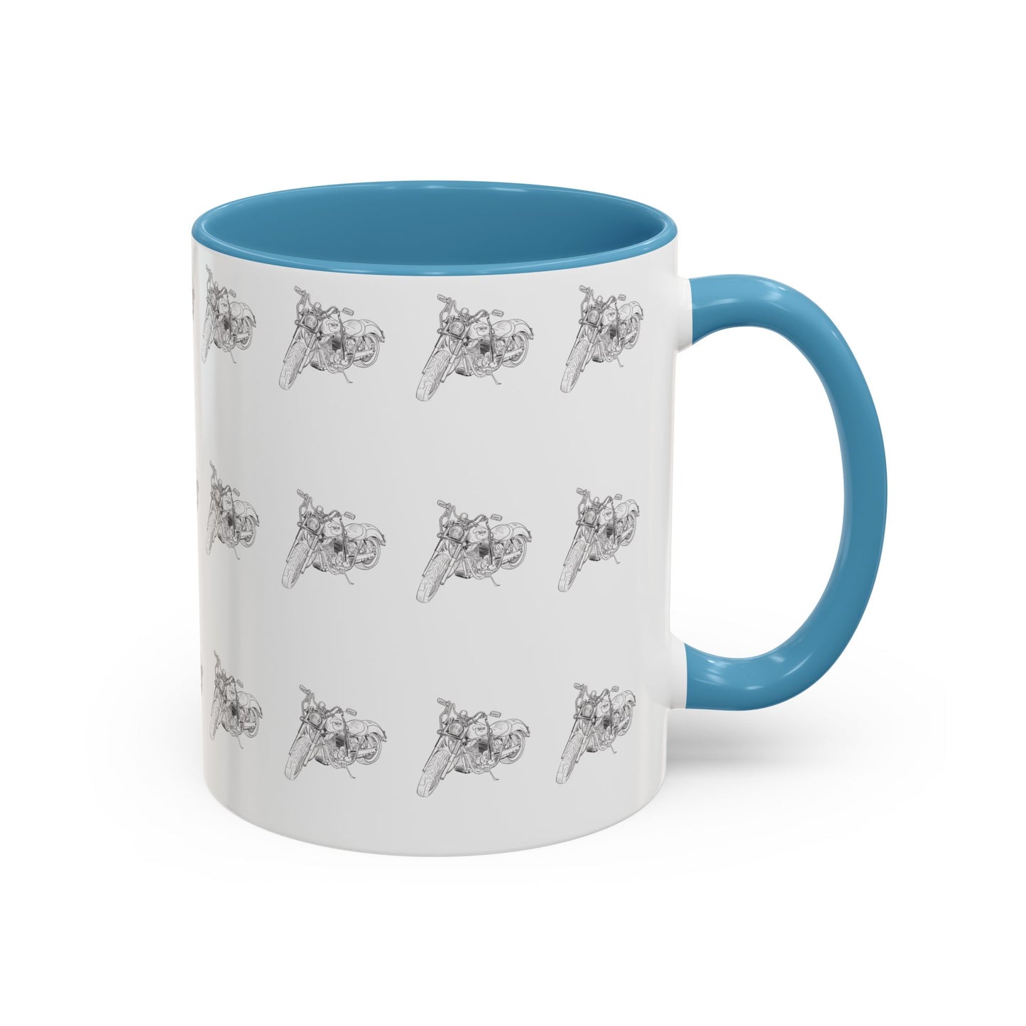 Motorcycle Pattern Coffee Mug - Harley Drawing Mug