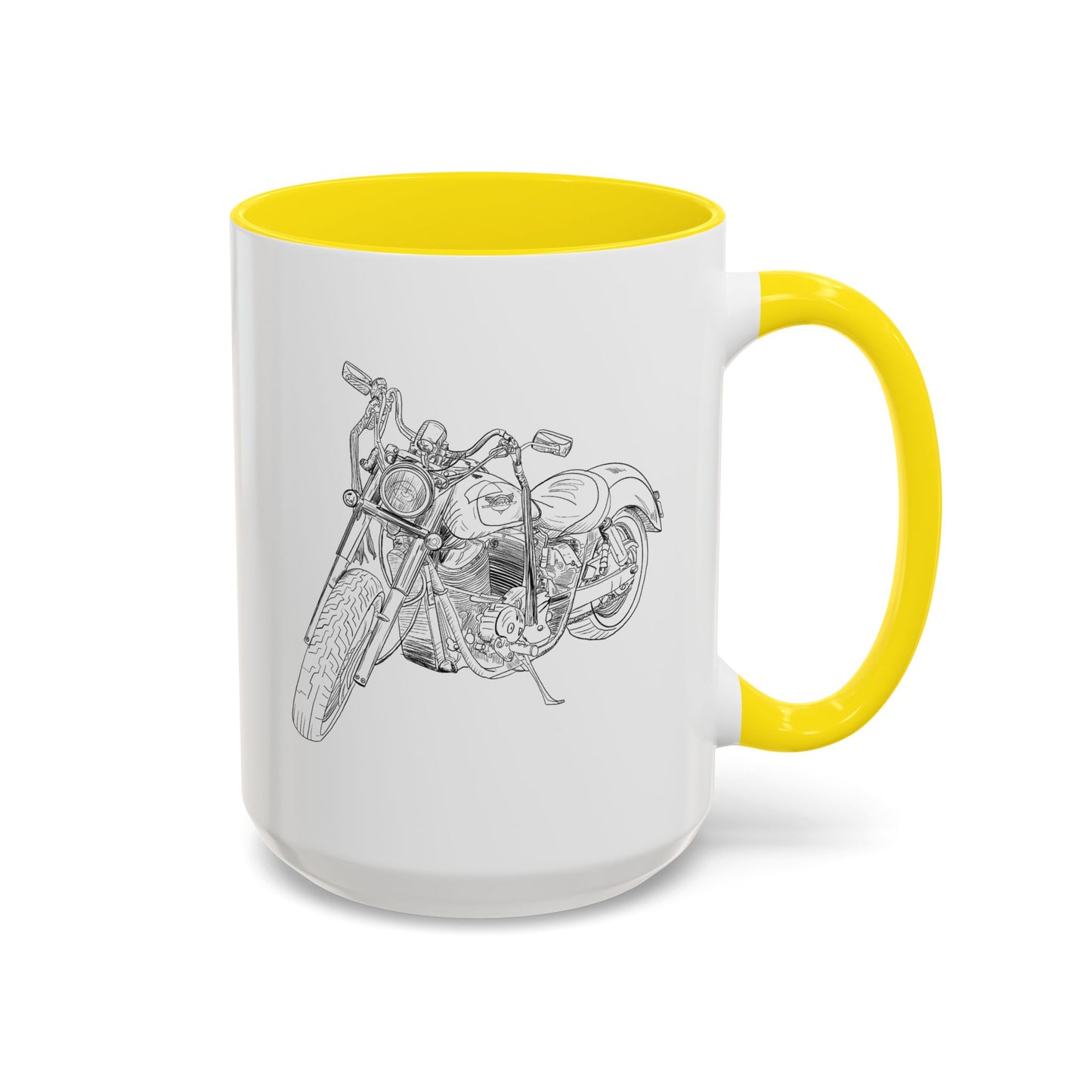 Motorcycle Drawing Accent Mug