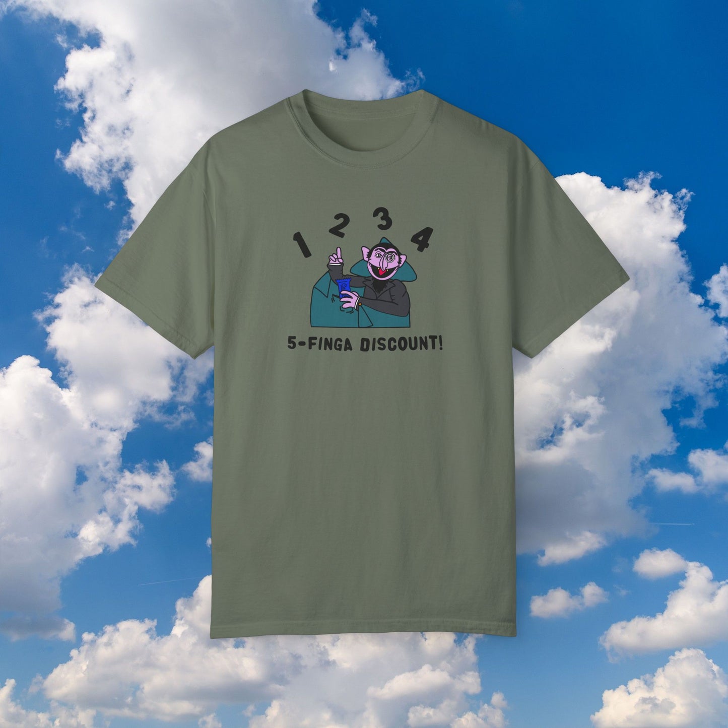 Five Finger Discount Tee - Sesame Street The Count Parody Shirt