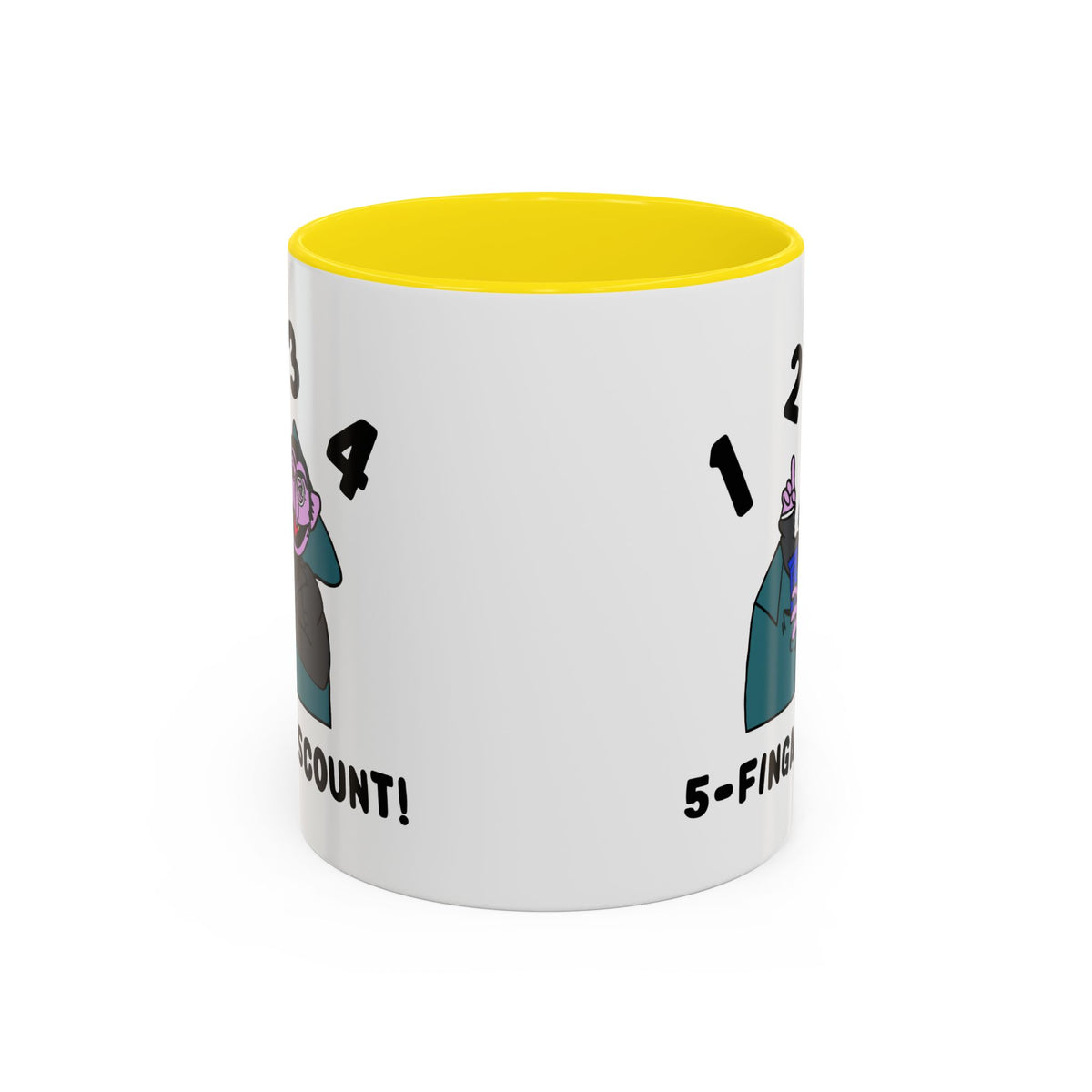 Five Finger Discount Accent Coffee Mug - Sesame Street The Count Parody Coffee Mug