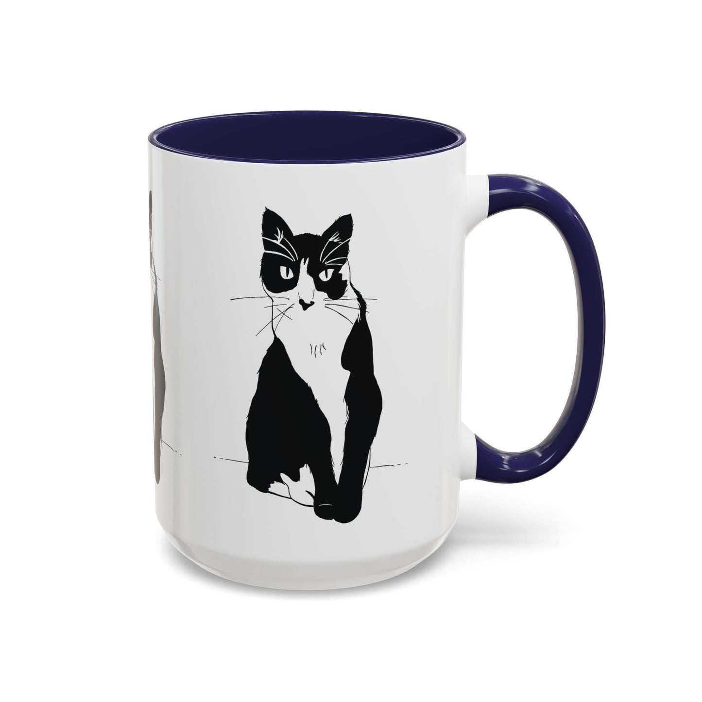Three Cats Accent Mug (Transparent Style Cat) - Three Cats Edition Cat Mug