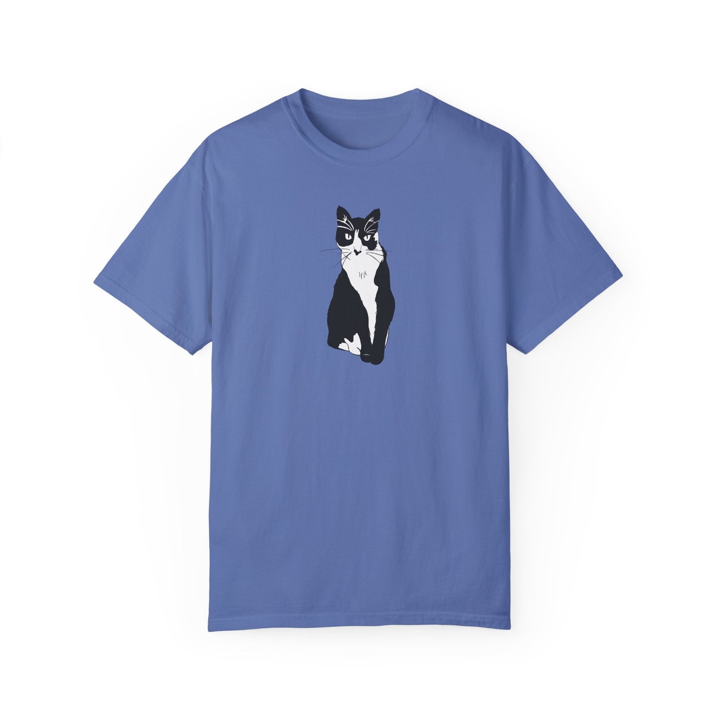 Cat Tee (B&W Style Cat) - Cat Drawing Shirt