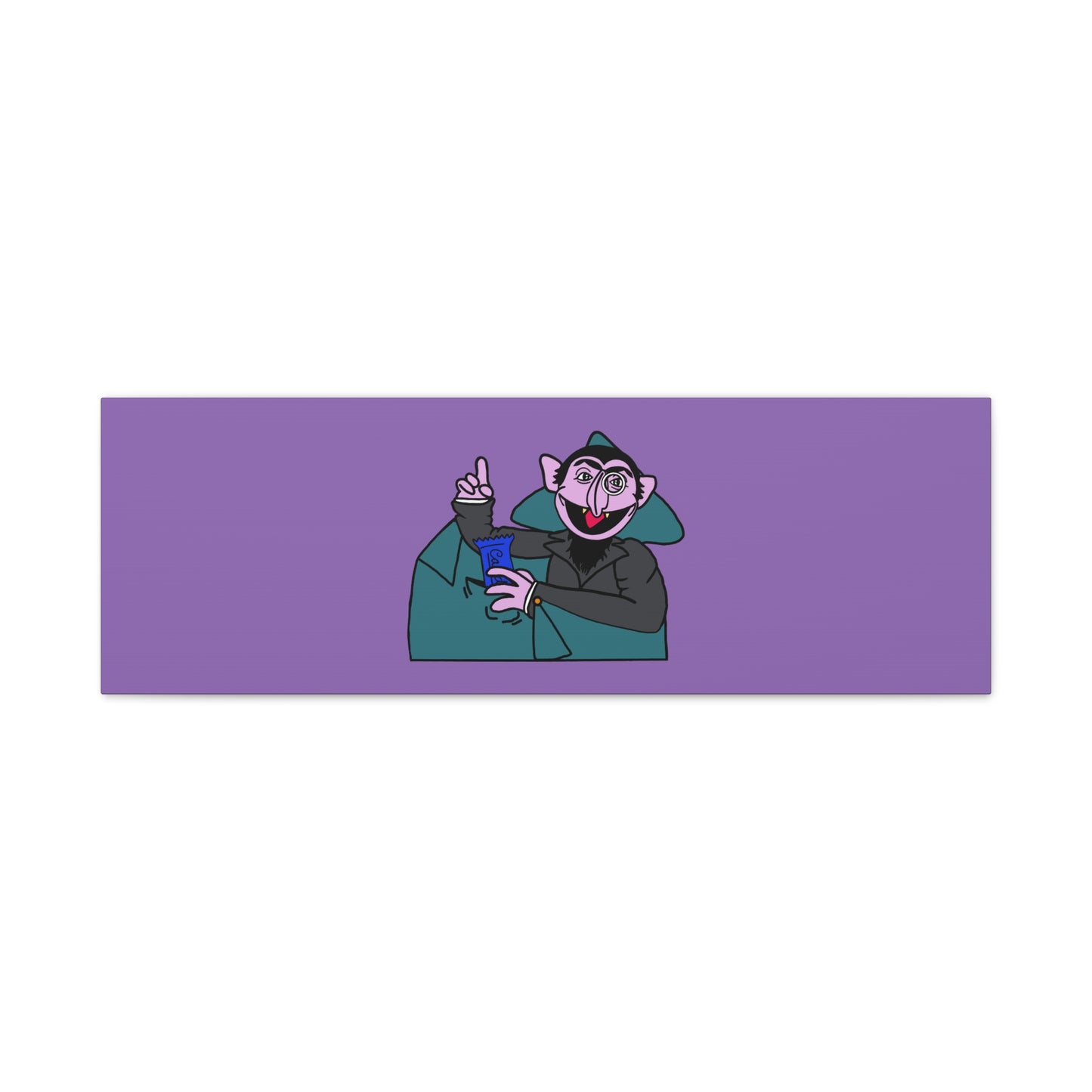 The Count Stealing Candy Canvas Print Light Purple - Sesame Street The Count Canvas Art