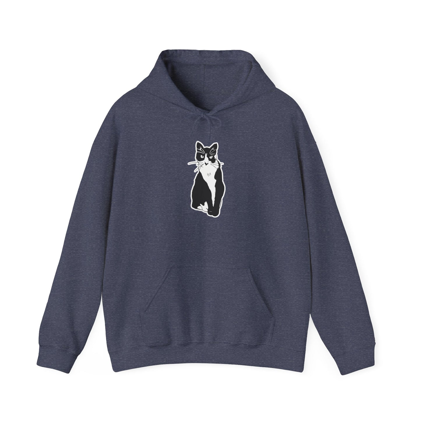 Cat Hoodie (Sticker Style Cat) - Cat Hooded Sweatshirt