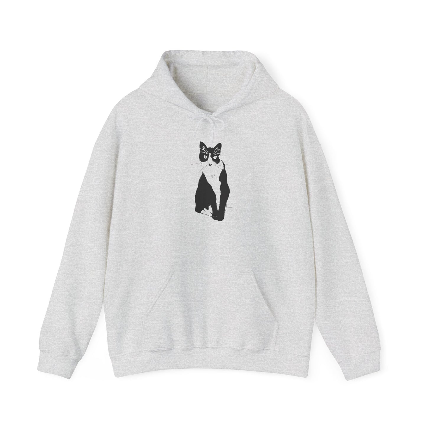 Cat Hoodie (Transparent Style Cat) - Cat Drawing Hooded Sweatshirt