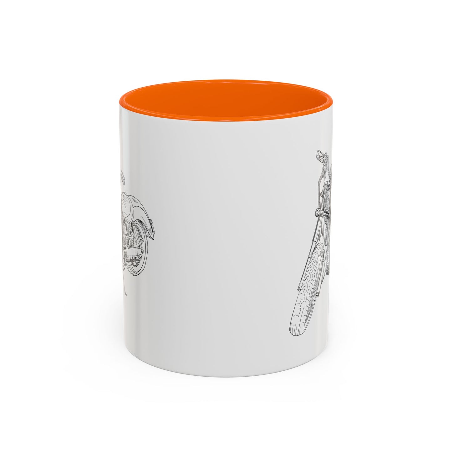 Motorcycle Drawing Accent Mug