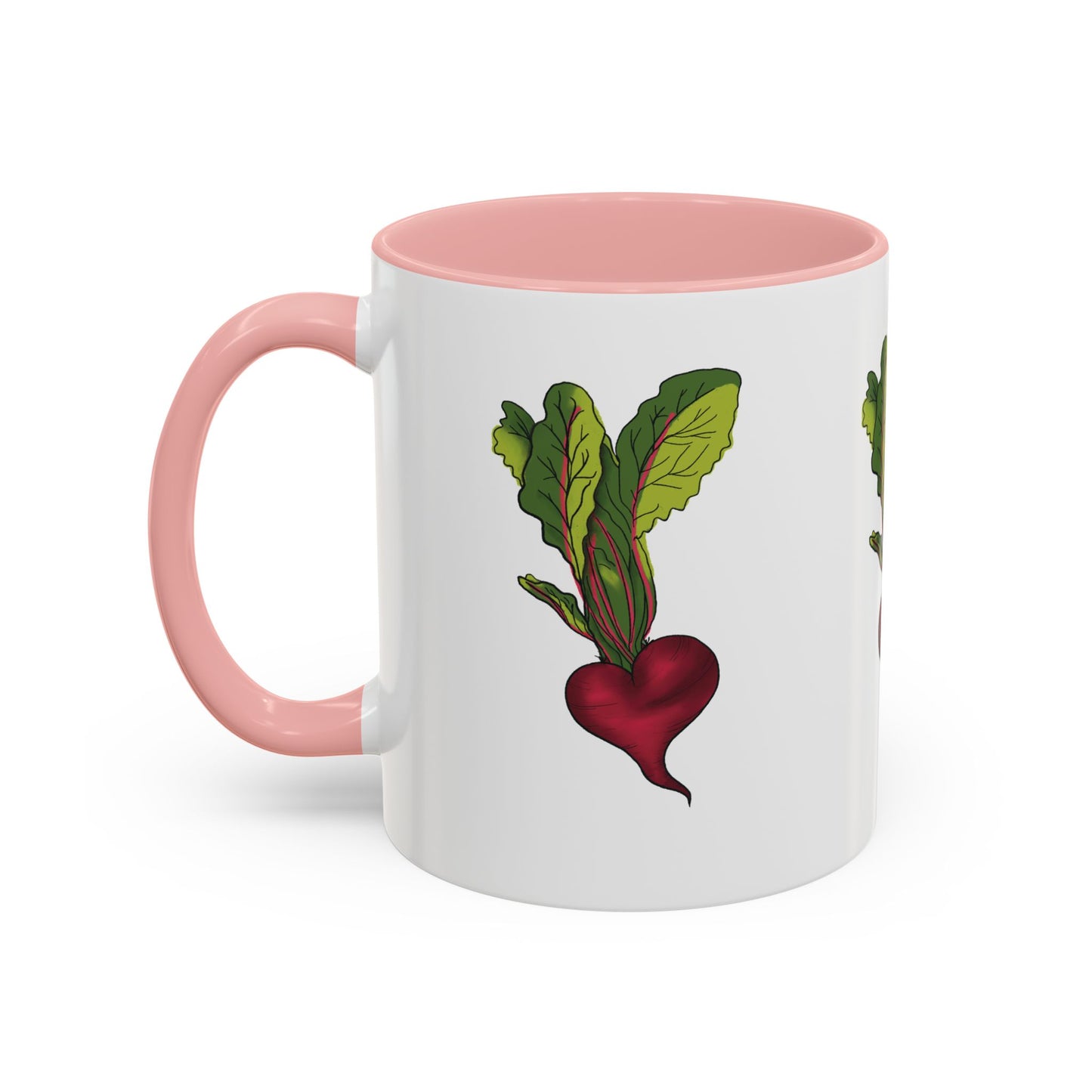 Triple Heart Beet Accent Mug