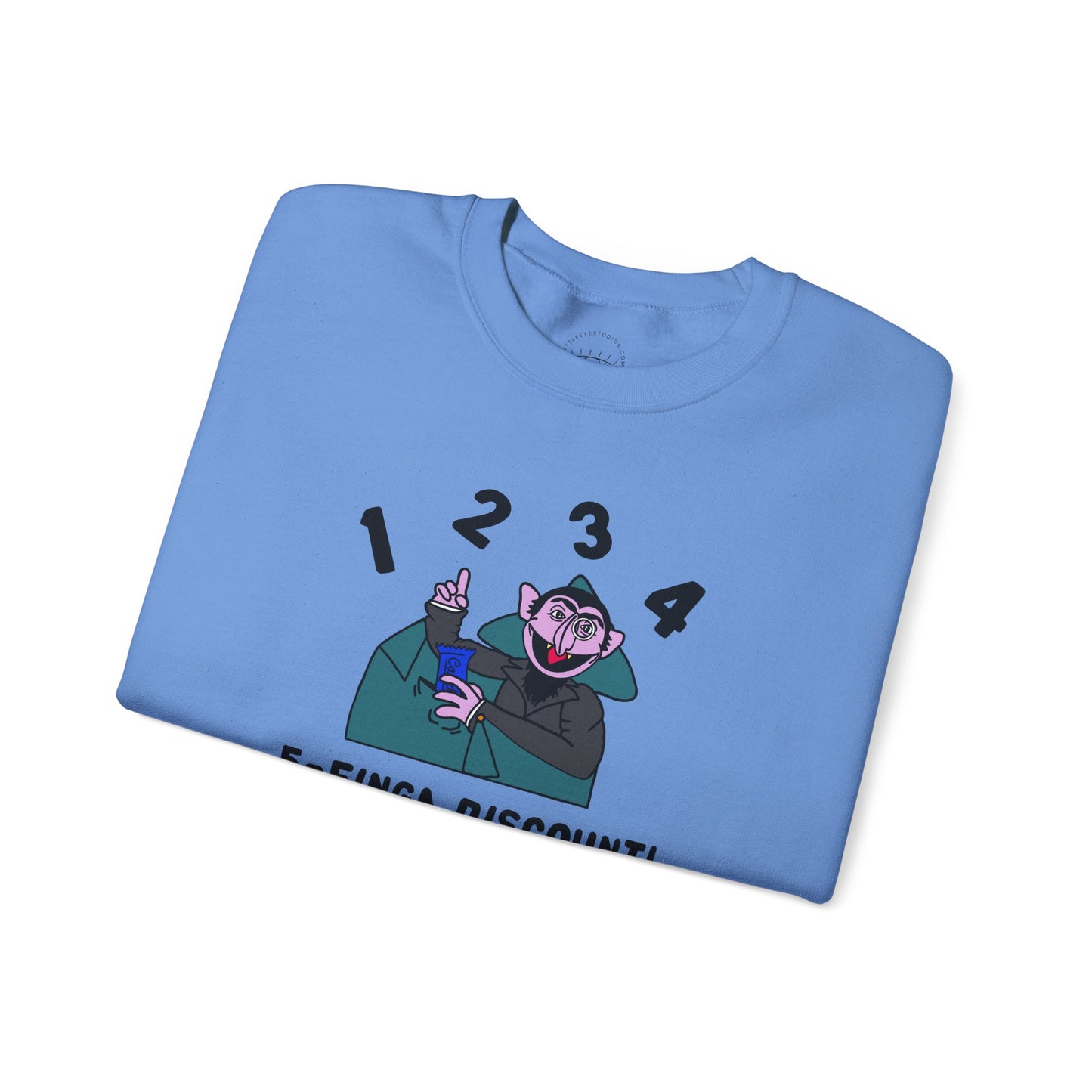 Five Finger Discount Sweatshirt - Sesame Street The Count Parody Sweatshirt