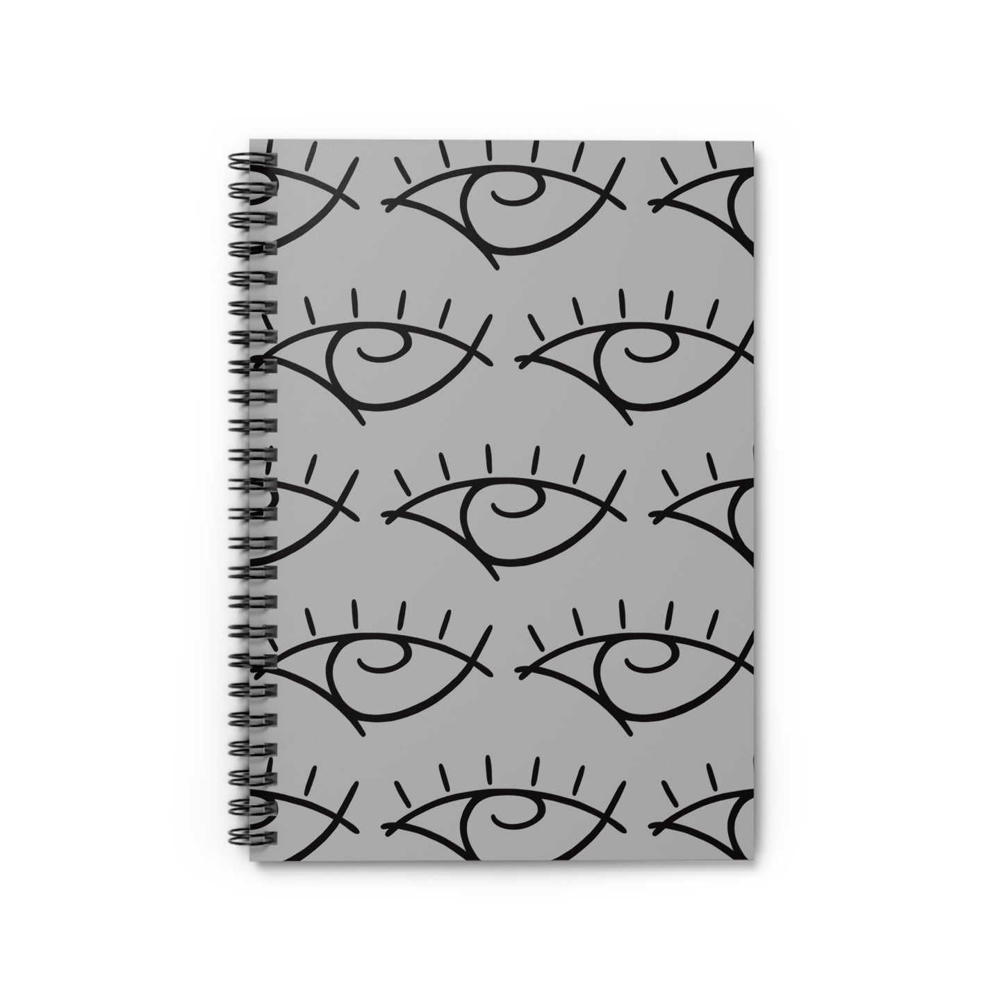 Seeing Eye Grey Pattern Spiral Notebook