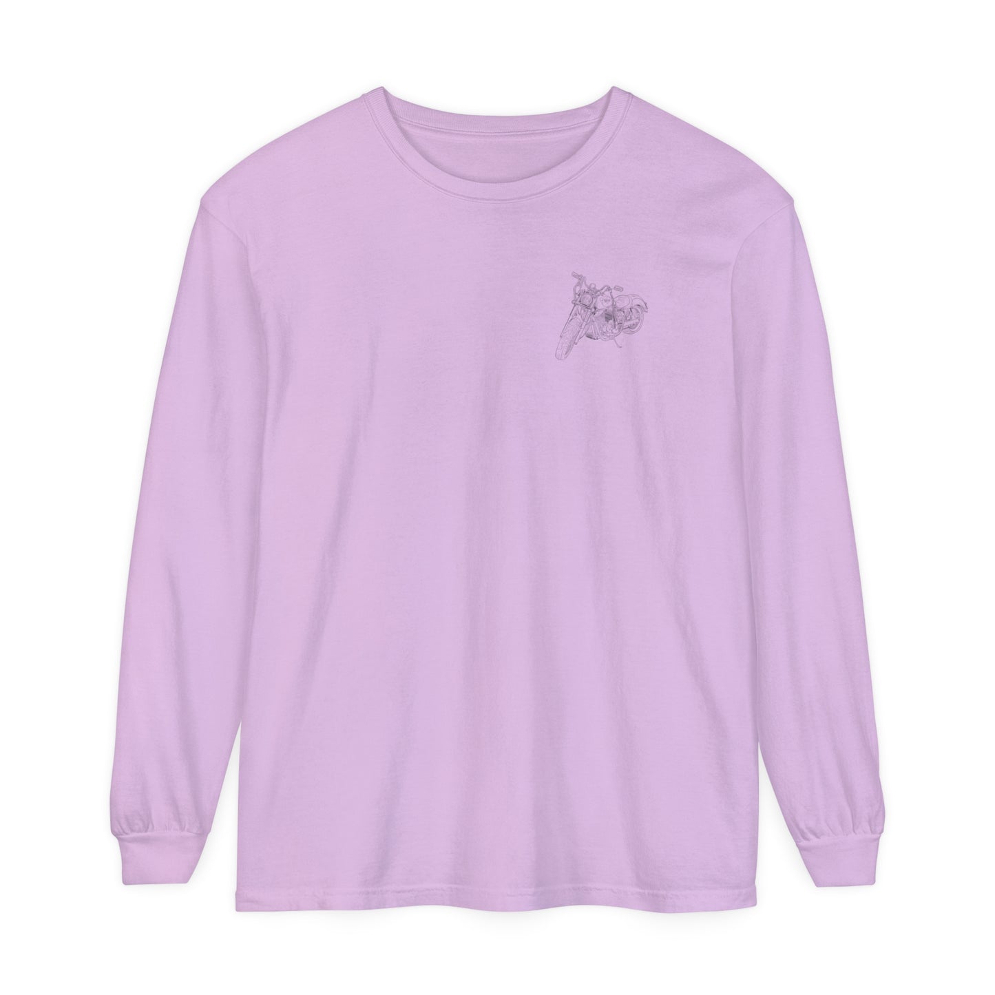 Ride Me Motorcycle Long Sleeve Tee Back Design