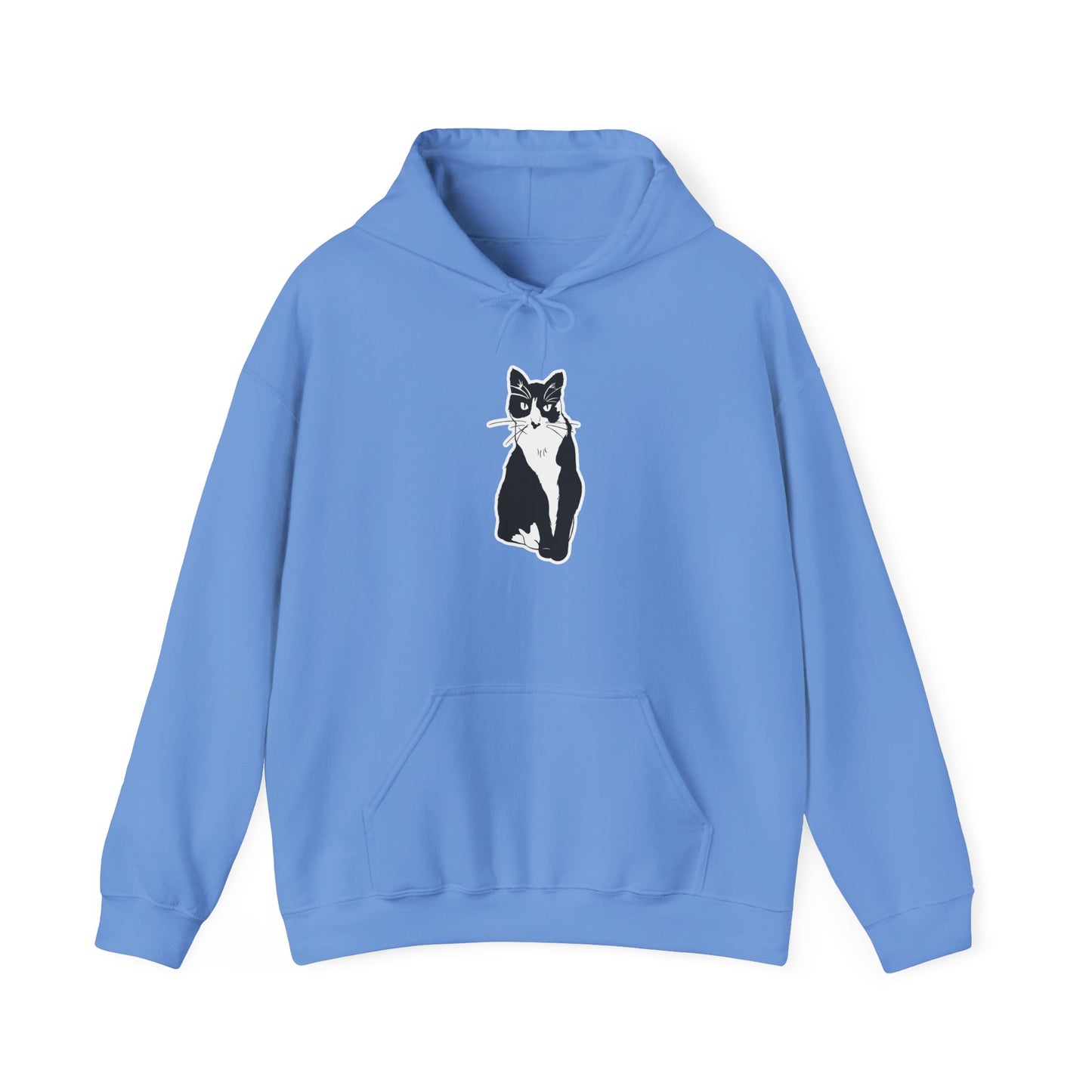 Cat Hoodie (Sticker Style Cat) - Cat Hooded Sweatshirt