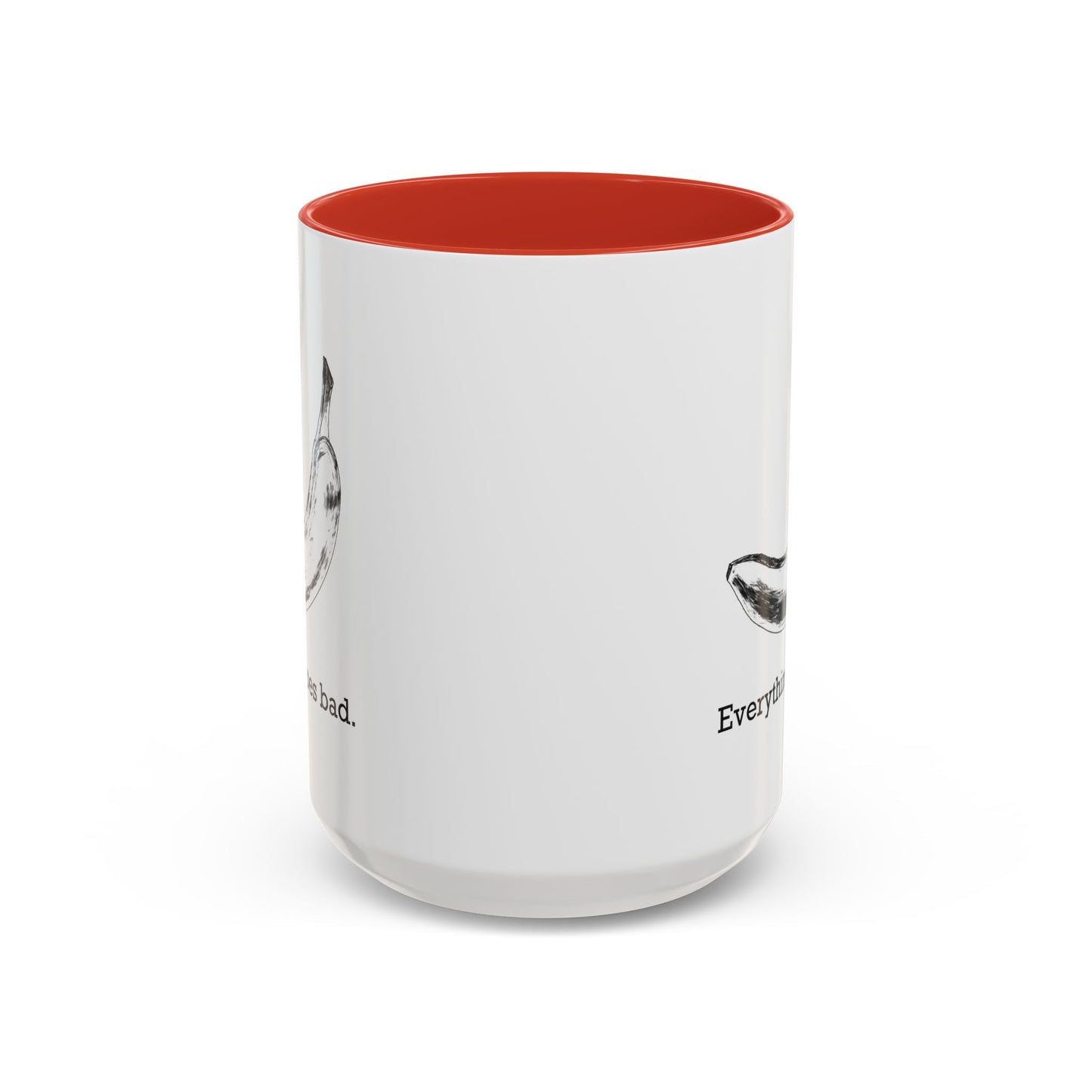 Everything Goes Bad Rotting Banana B&W Accent Mug