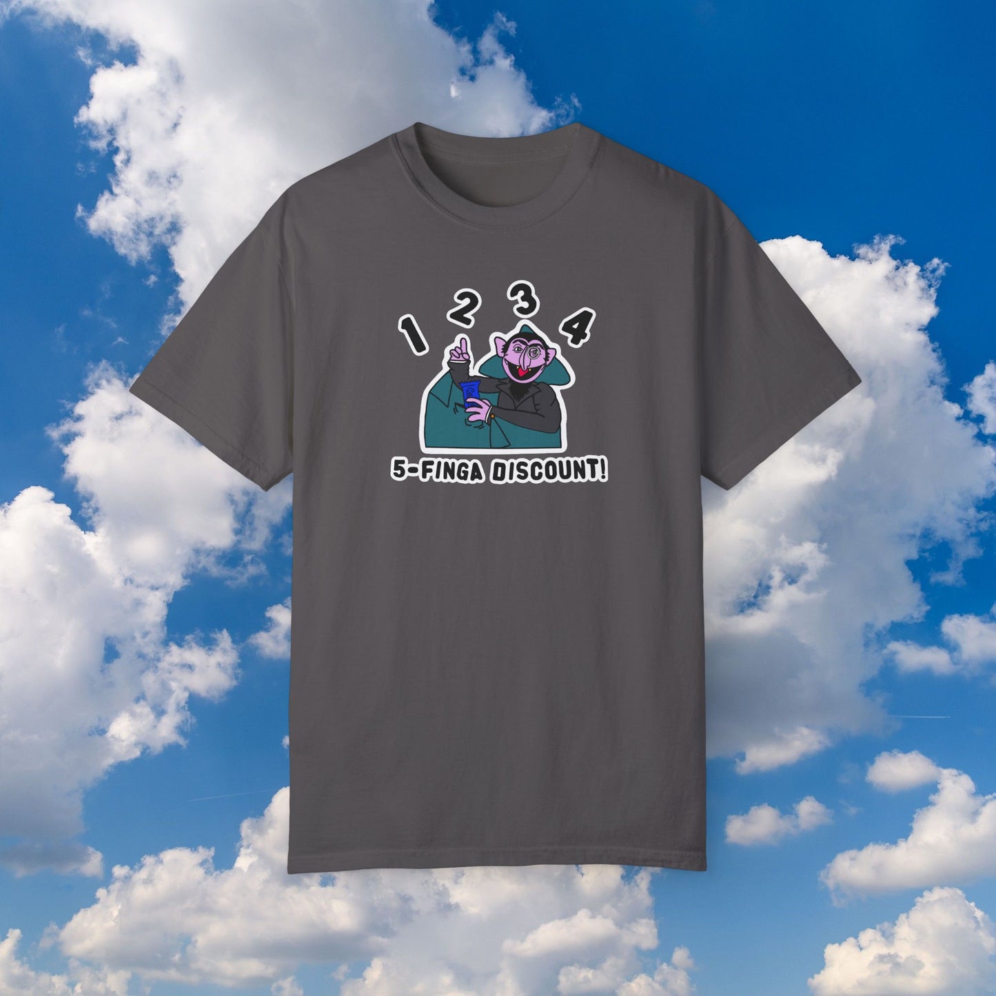 Five Finger Discount Tee - Sesame Street The Count Parody Shirt
