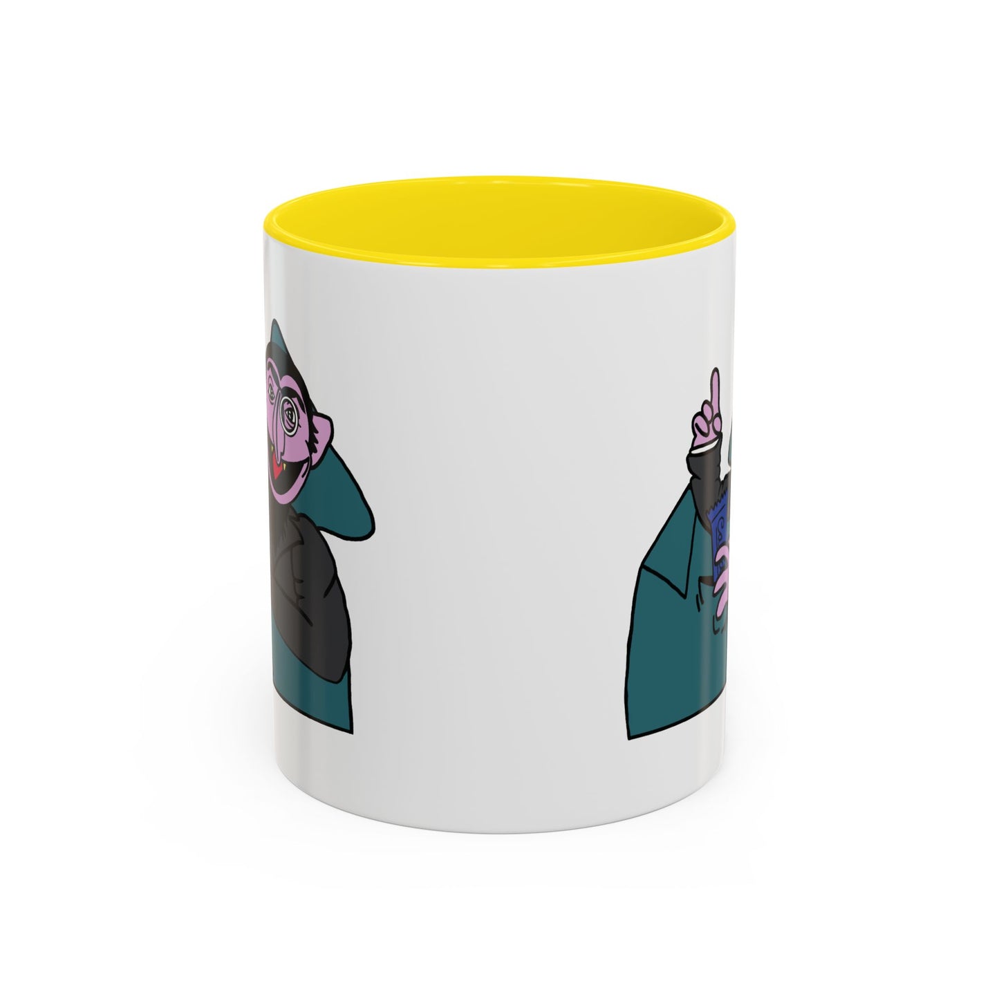 The Count Stealing Candy Accent Mug - Sesame Street The Count Parody Coffee Mug