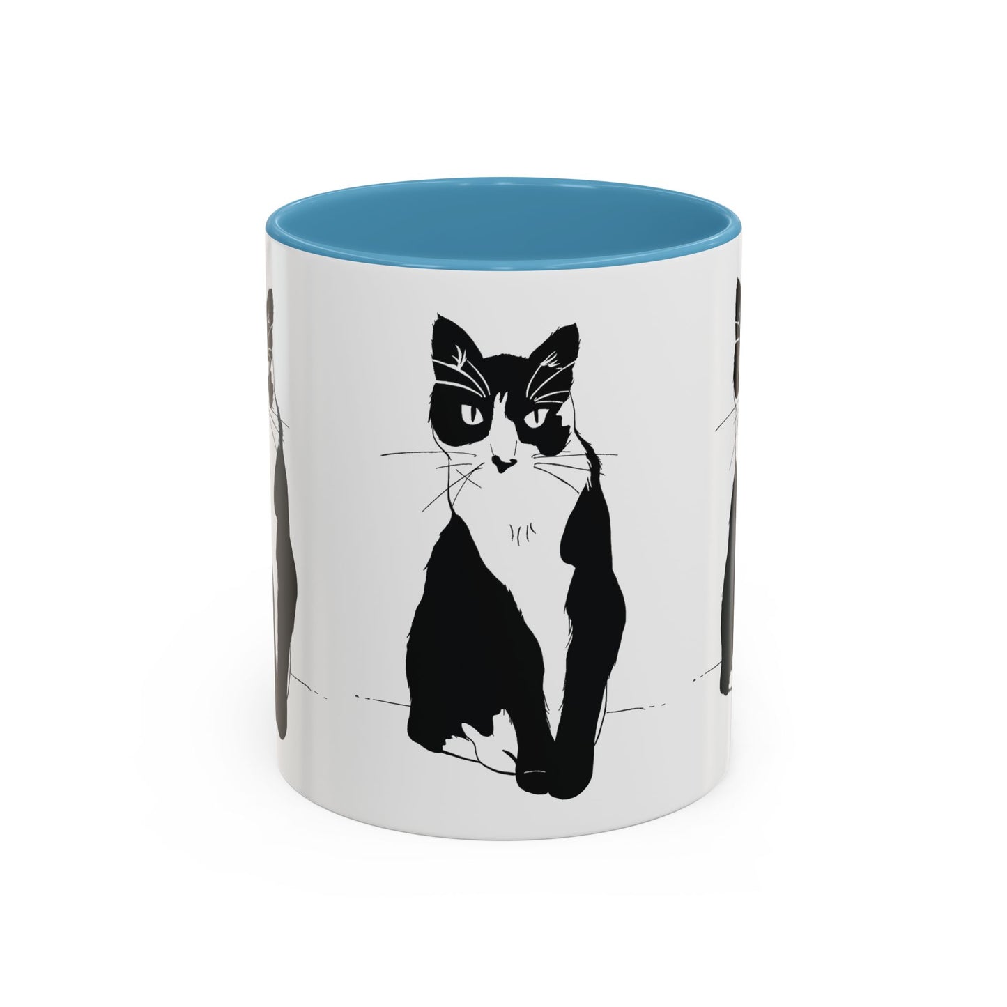 Three Cats Accent Mug (Transparent Style Cat) - Three Cats Edition Cat Mug