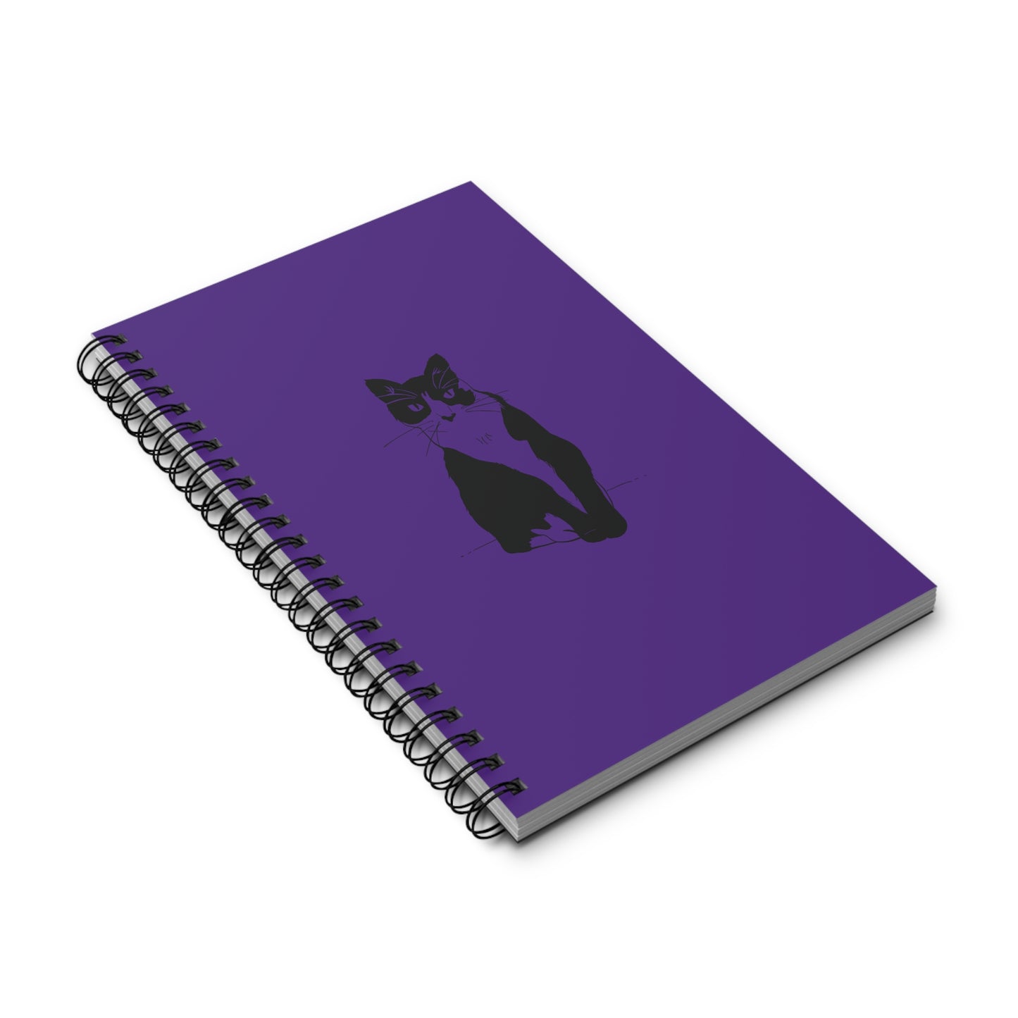Cat Notebook in Purple (Transparent Style Cat) - Cat Notebook