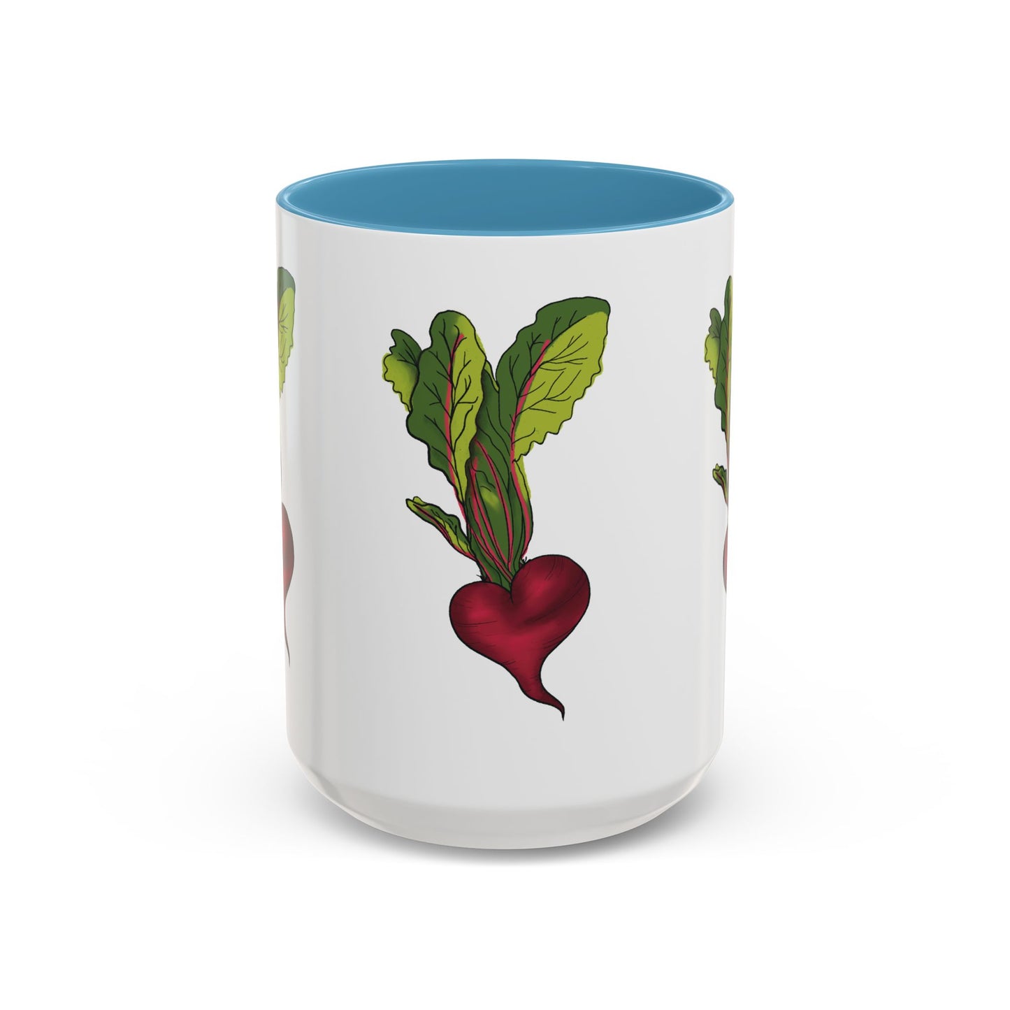 Triple Heart Beet Accent Mug