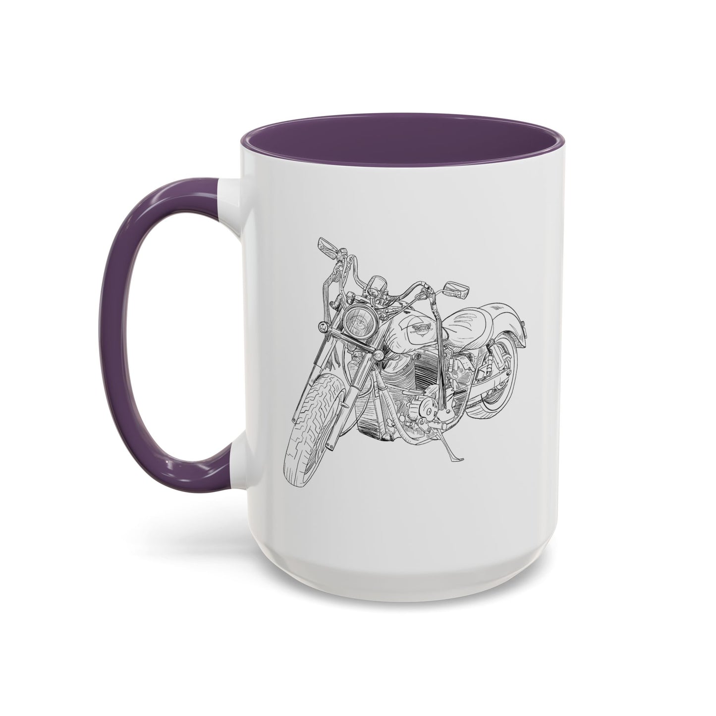 Motorcycle Drawing Accent Mug