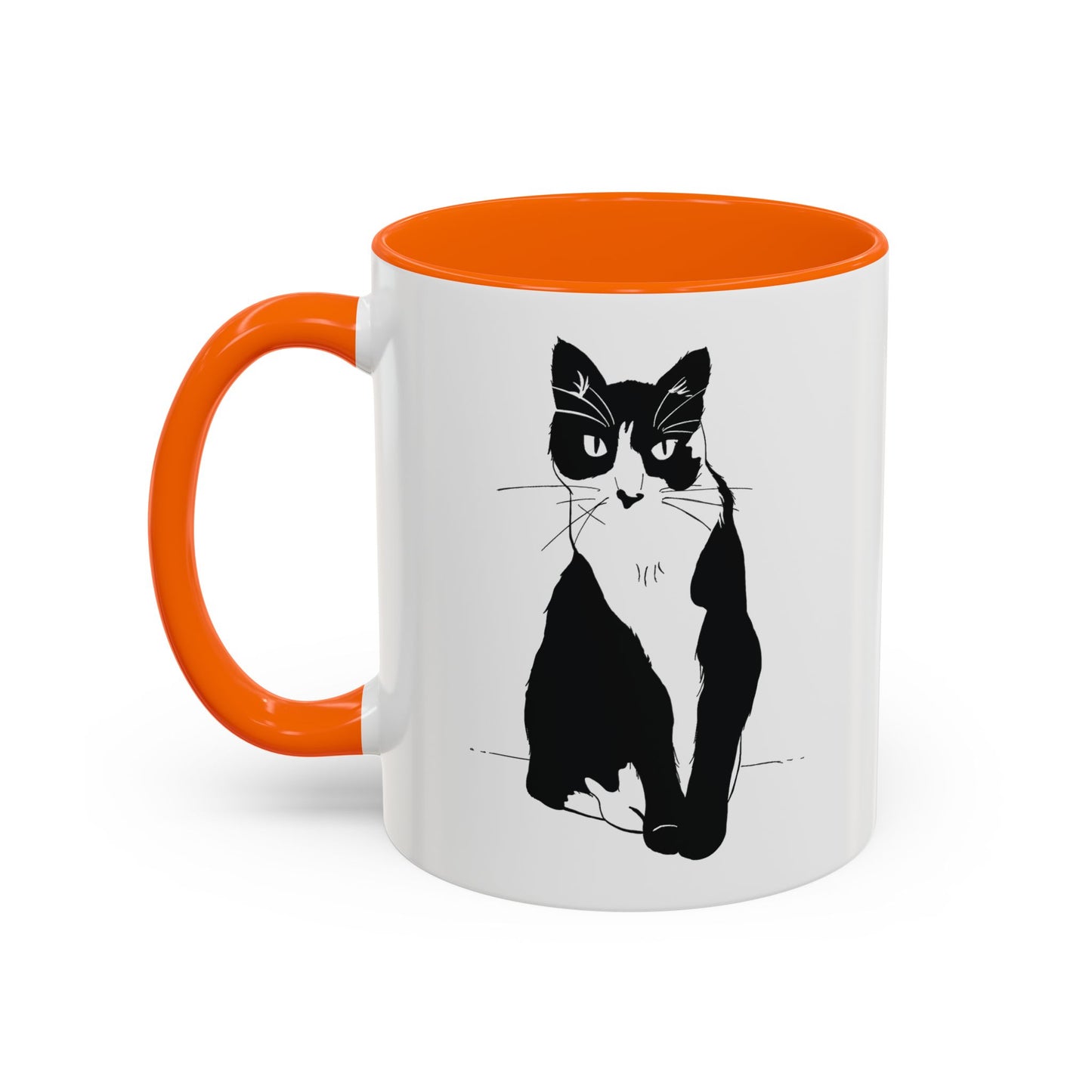 Cat Mug (Transparent Style Cat) - Two Cats Accent Edition Cat Mug