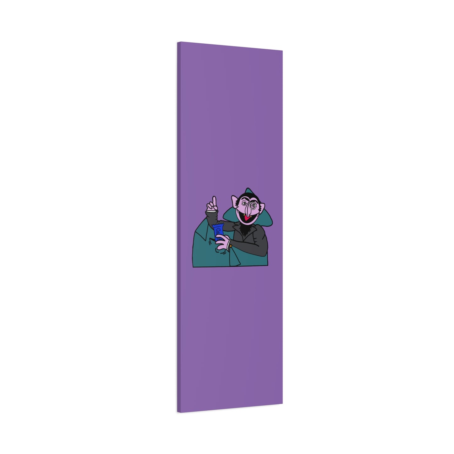 The Count Stealing Candy Canvas Print Light Purple - Sesame Street The Count Canvas Art