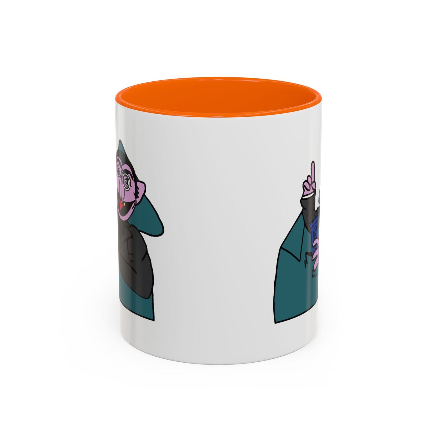 The Count Stealing Candy Accent Mug - Sesame Street The Count Parody Coffee Mug