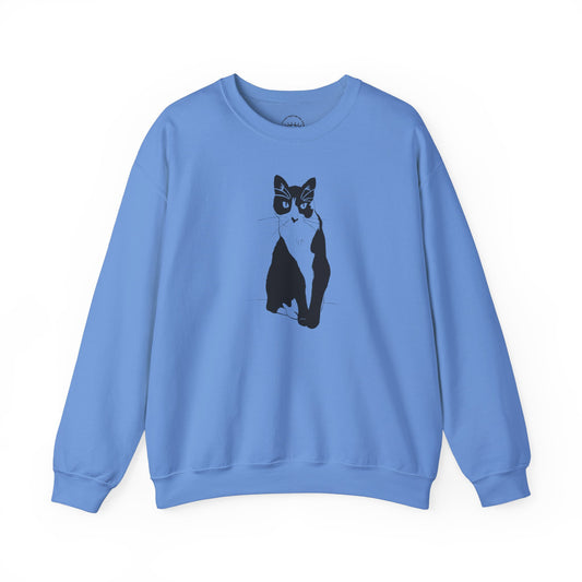 Cat Sweatshirt (Transparent Style Cat) - Cat Drawing Sweatshirt