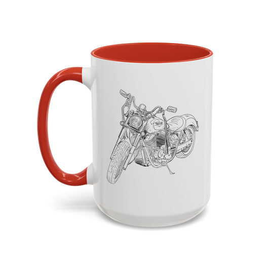Motorcycle Drawing Accent Mug