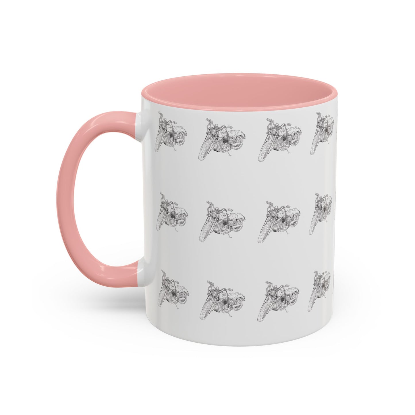 Motorcycle Pattern Coffee Mug - Harley Drawing Mug