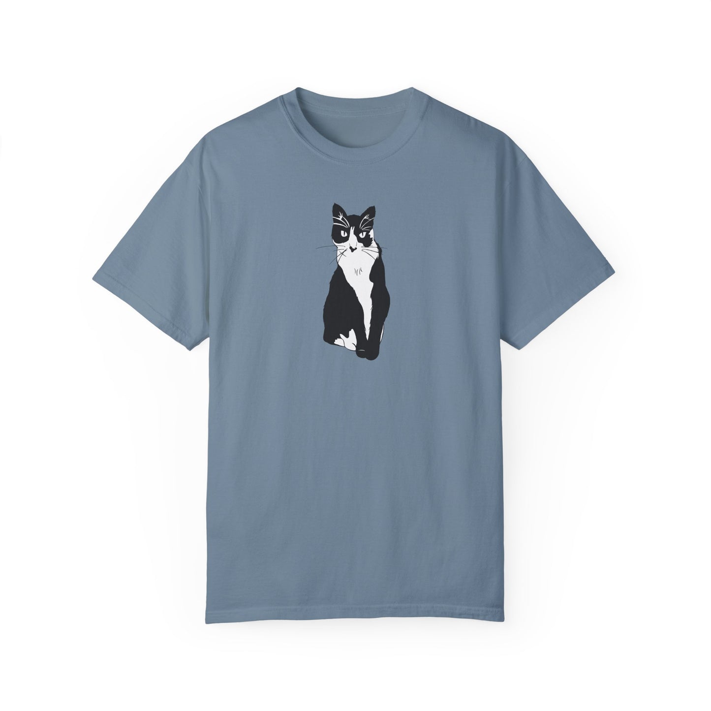 Cat Tee (B&W Style Cat) - Cat Drawing Shirt