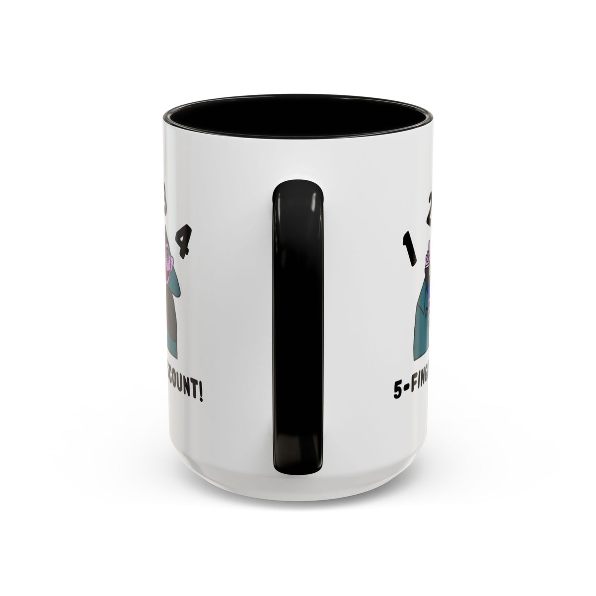 Five Finger Discount Accent Coffee Mug - Sesame Street The Count Parody Coffee Mug