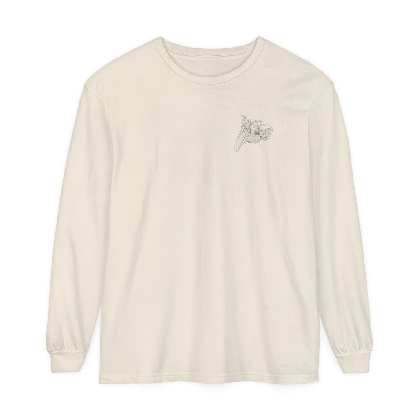 Ride Me Motorcycle Long Sleeve Tee Back Design