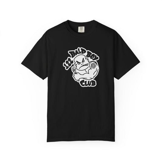IATSE 122 Bald Boy Club T-Shirt Front Design - San Diego IATSE Local 122 Bald Boy Club Shirt - Bad Boy Club Parody Tee