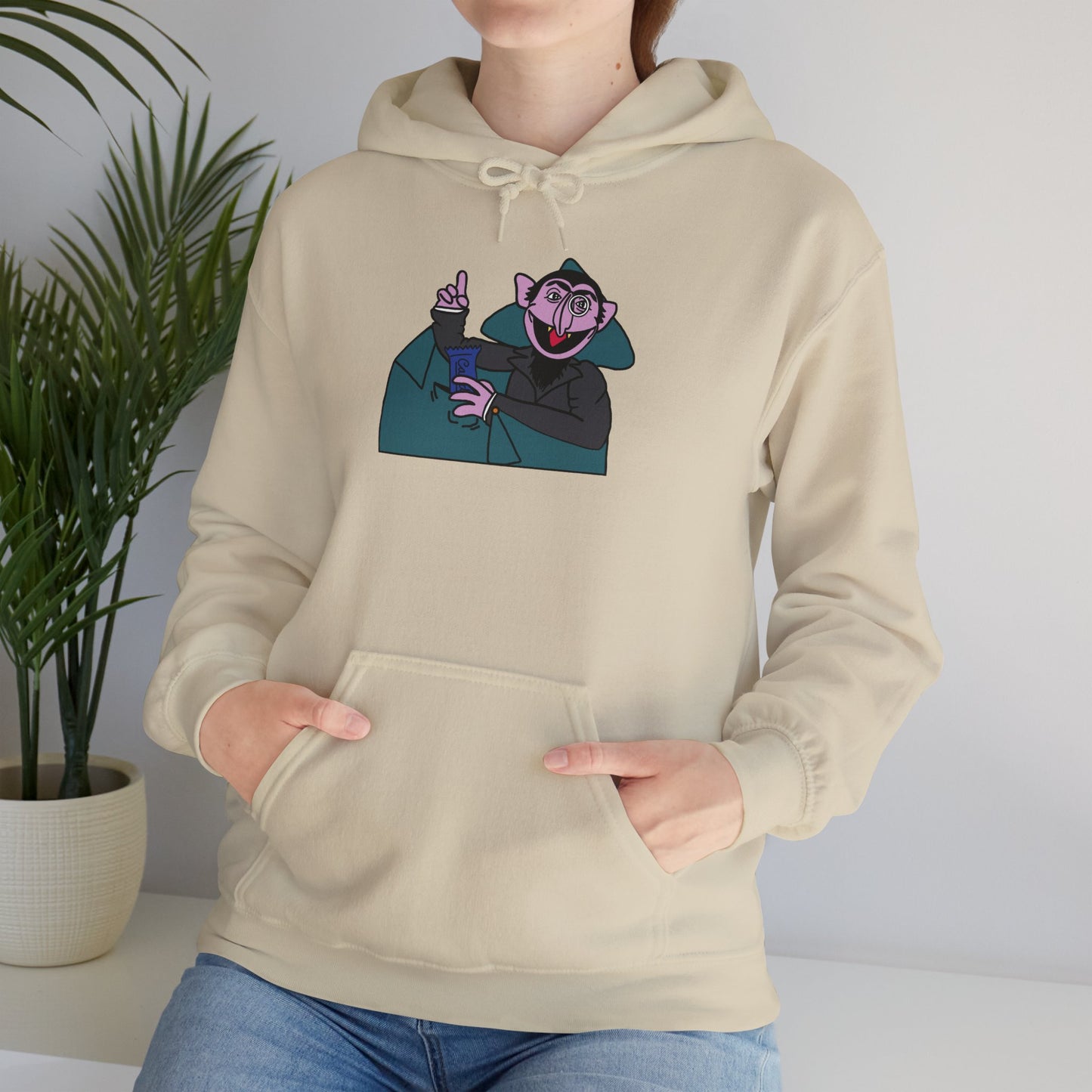 The Count Stealing Candy Hoodie - Sesame Street The Count Parody Hooded Sweatshirt